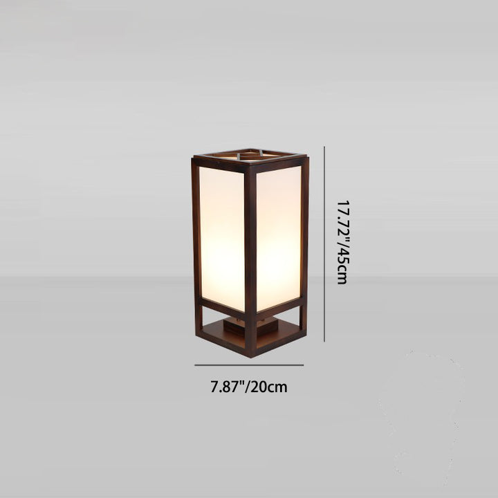Traditionelle chinesische rechteckige Stehlampe aus Pergamentholz mit 1 Licht für Unterhaltungsräume 