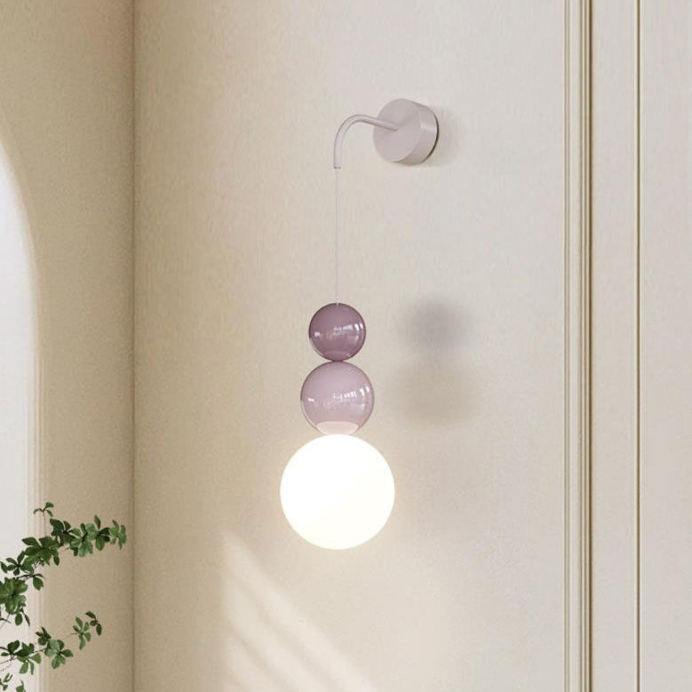 Moderne minimalistische Multi Orb Eisen Kunststoff 1-Licht Wandleuchte Lampe für Schlafzimmer 