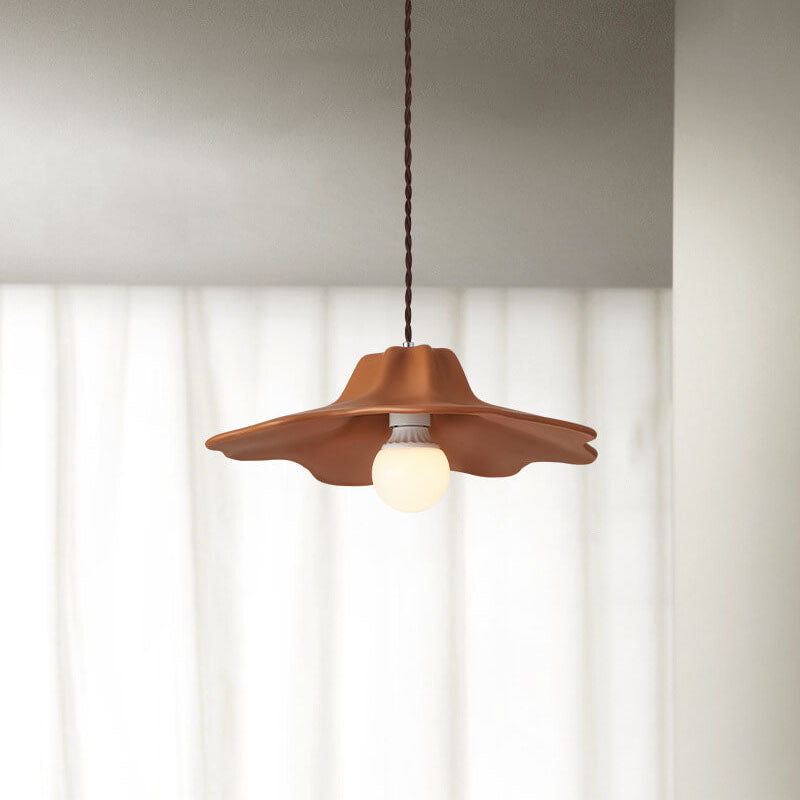 Traditional French Resin Umbrella Shape Geometry 1-Light Pendant Light for Living Room