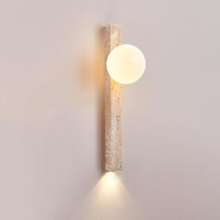 Traditionelle japanische Langstreifen-Gelber Travertin 2-Lichter für den Flur 