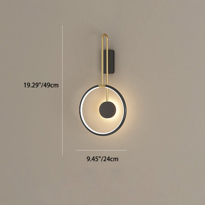 Applique Murale à LED en Aluminium Cercle Anneau Bande de Silicone Simplicité Moderne pour Salon 