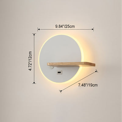 Moderne minimalistische Log-Acryl-Runde-LED-Wandleuchte für das Schlafzimmer 