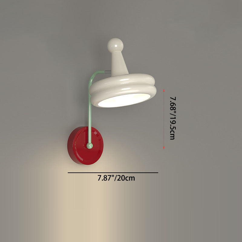 Lámpara de Aplique de Pared de 1 Luz de Vidrio de Hierro Esférico Minimalista Moderno para Dormitorio 