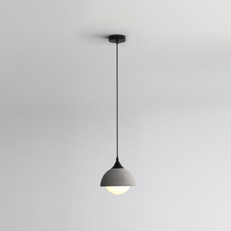 Zeitgenössische industrielle Kugel Zement Glas 1-Licht Pendelleuchte für Schlafzimmer 