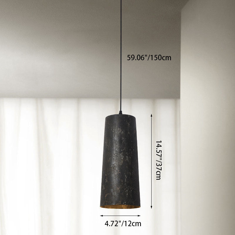 Suspension Luminaire Industriel Japonais Simple en Acier à 1 Lumière 