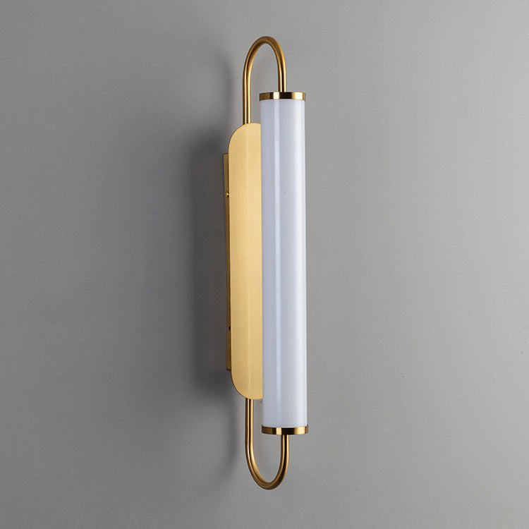 Applique murale LED contemporaine nordique en fer et acrylique en forme de cylindre pour salon 