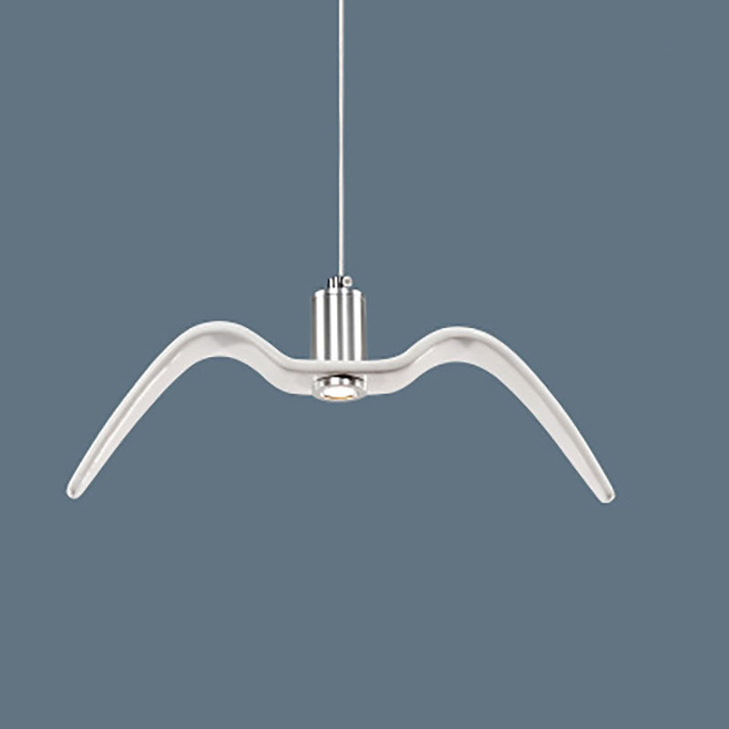 Personnalité créative nordique Suspension LED en fer forgé avec mouette 