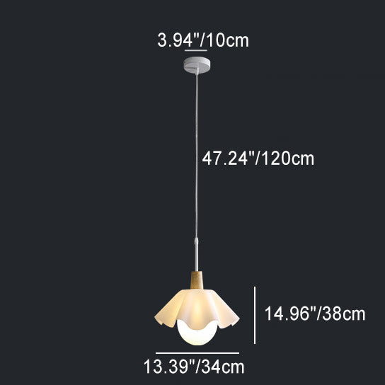 Lámpara colgante de 1 luz de acrílico con hardware floral minimalista moderno para sala de estar 