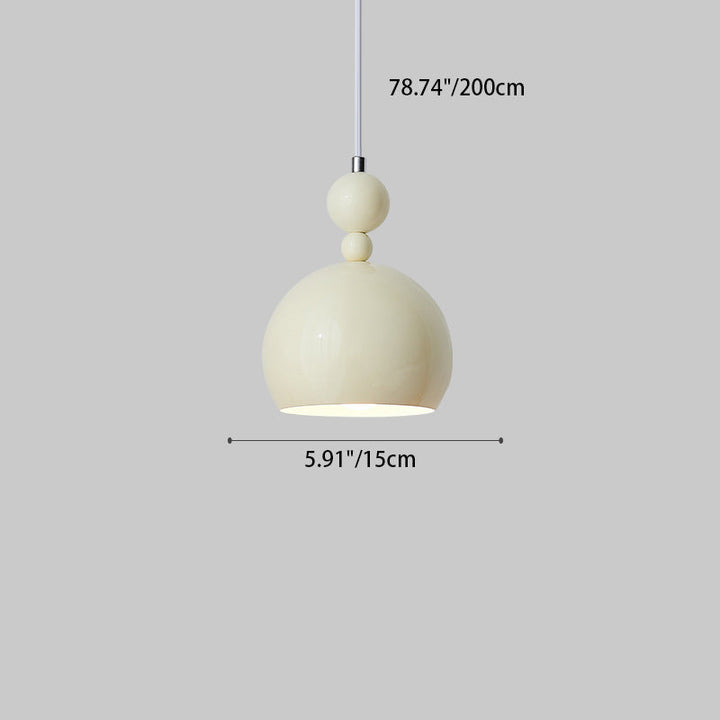 Contemporary Nordic Round Shade Iron Glass 1/3 Light Island Light Chandelier For Dining Room