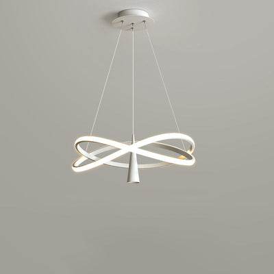 Moderne minimalistische Kreis konische Eisen Acryl LED Kronleuchter für Wohnzimmer 