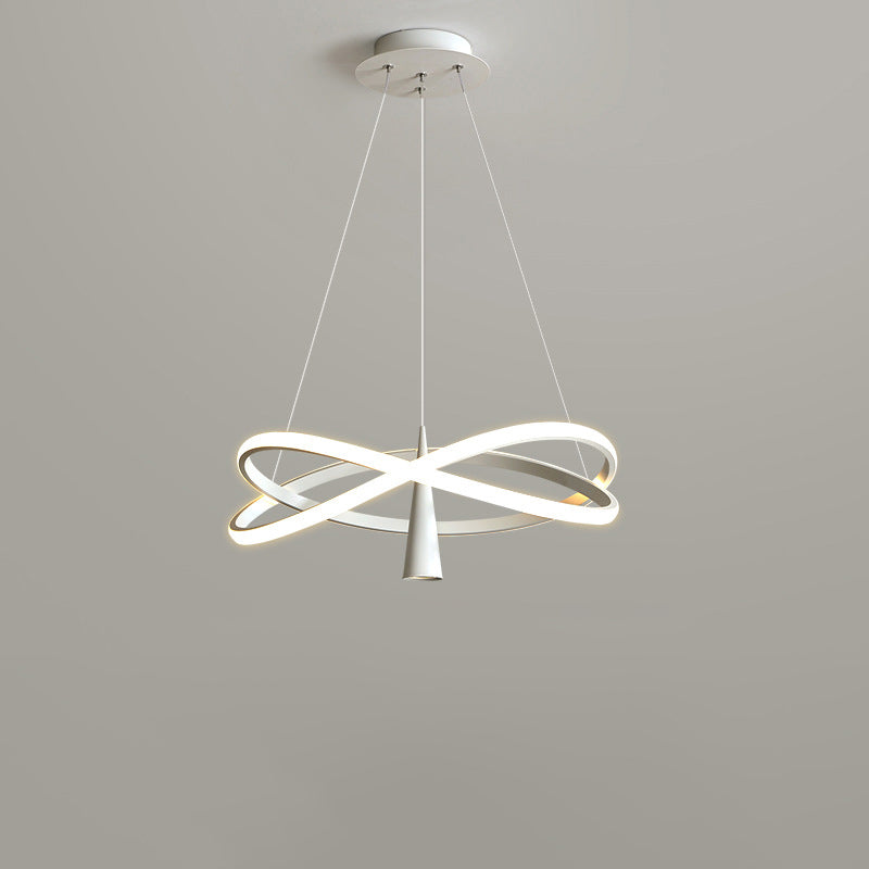 Moderne minimalistische Kreis konische Eisen Acryl LED Kronleuchter für Wohnzimmer 