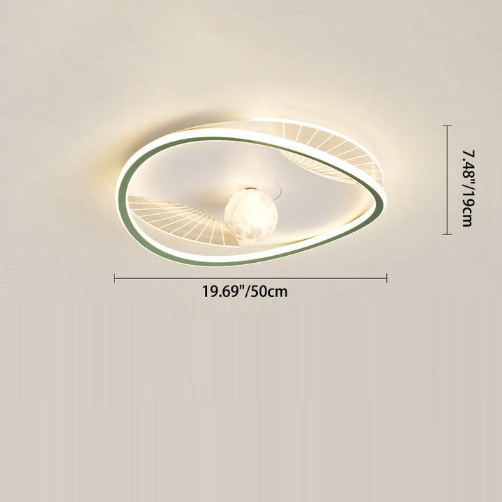 Moderne minimalistische Kreisring Eisen Acryl Aluminium LED Unterputz Deckenleuchte für Schlafzimmer 