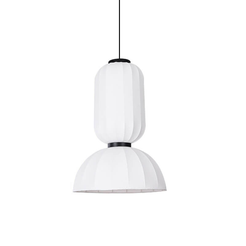 Japanese Creative Silk Fabric Round 1-Light Pendant Light