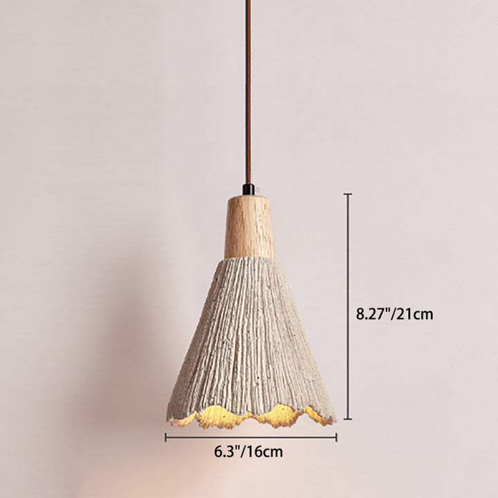 Contemporain Bar à Parapluies Scandinave Ciment Texturé Suspension 1 Lumière Pour Salon 