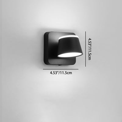 Applique murale LED en fer aluminium PS pour chambre à coucher, lampe moderne minimaliste, base carrée, table ronde 
