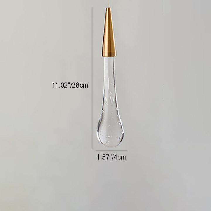 Modern Simplicity Iron Aluminum Crystal Drop Meteor Shower LED Pendant Light For Dining Room
