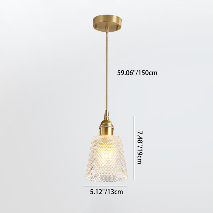 Lustre moderne minimaliste cylindrique trapézoïdal en laiton et verre 1/2/3 lumières pour salle à manger 