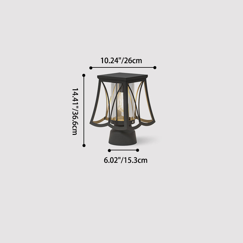 Modern Simplicity Solar Waterproof Stainless Steel Glass Column LED Landscape Lighting Outdoor Light For Garden