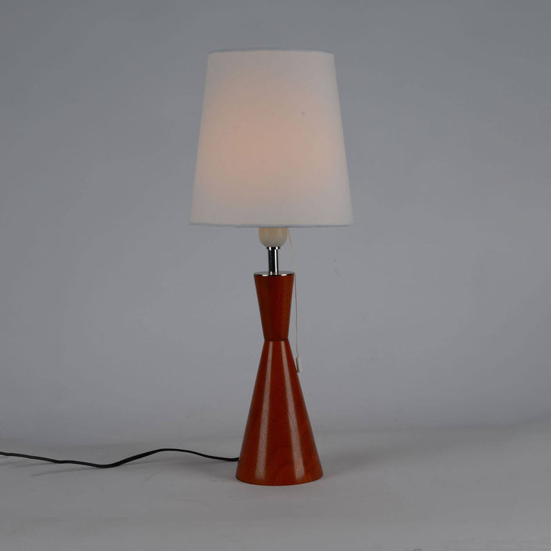 European Minimalist Oak Lamp Body Cotton PC Lampshade 1-Light Table Lamp