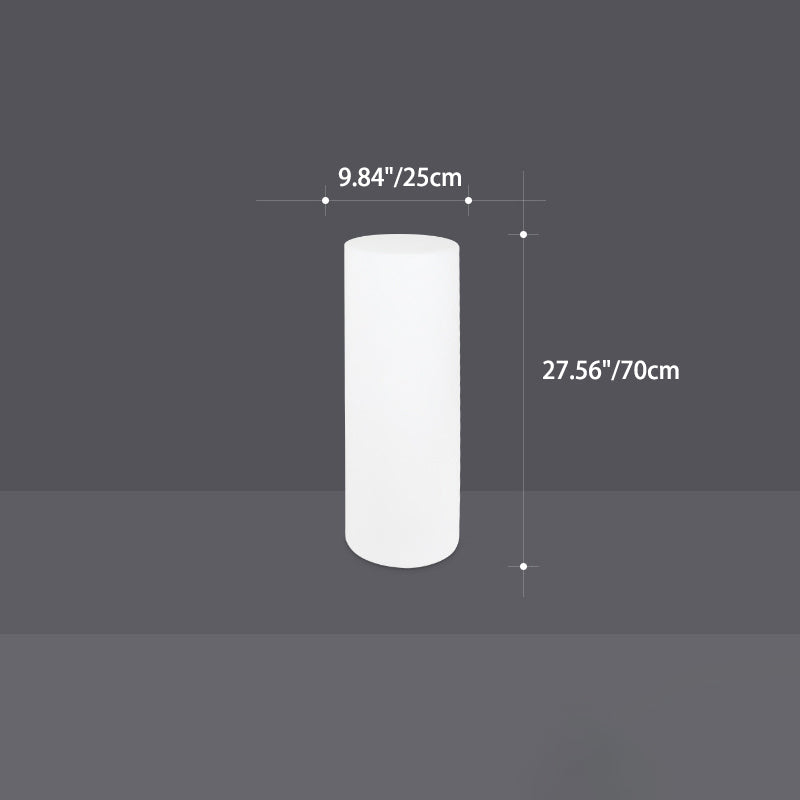 Lampe de jardin moderne minimaliste solaire étanche à LED PE en forme de cylindre avec fiche de sol 