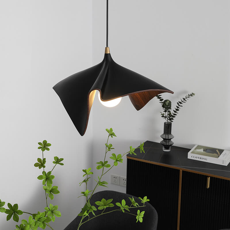 Lámpara colgante de 1 luz con pantalla de resina creativa nórdica 