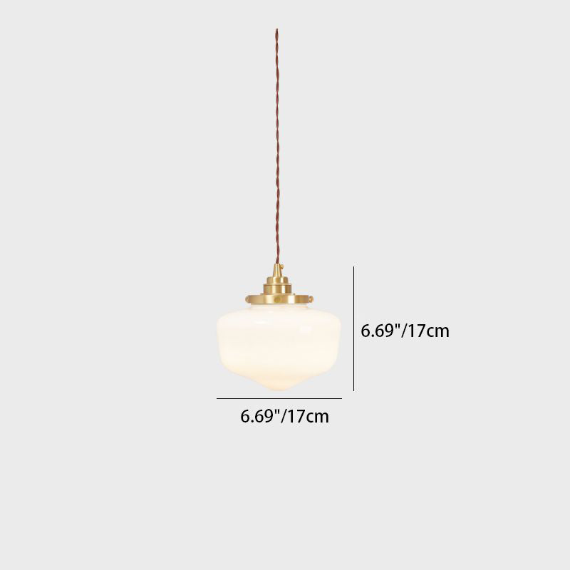 Lustre suspendu en laiton et verre nordique contemporain à 1 lumière pour salon 