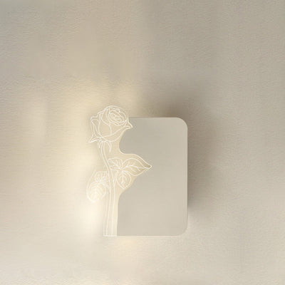 Moderne Art Deco Acryl Rose Blume Schatten LED Wand Leuchte Lampe Für Wohnzimmer 