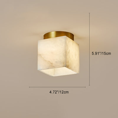 Modern Cube 1-Light Semi-Flush Mount Lighting