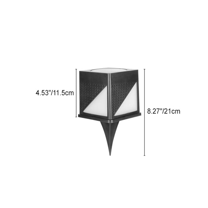 Luz exterior moderna minimalista solar impermeable cuadrada de ABS PC LED para jardín 