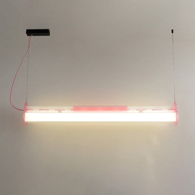 ضوء قلادة LED أكريليك بخط مستقيم عصري بسيط لغرفة الطعام 