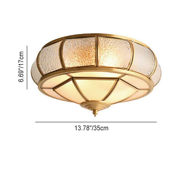 Dôme ovale de luxe contemporain en verre et cuivre complet 3/4/6 lumières plafonnier pour chambre 