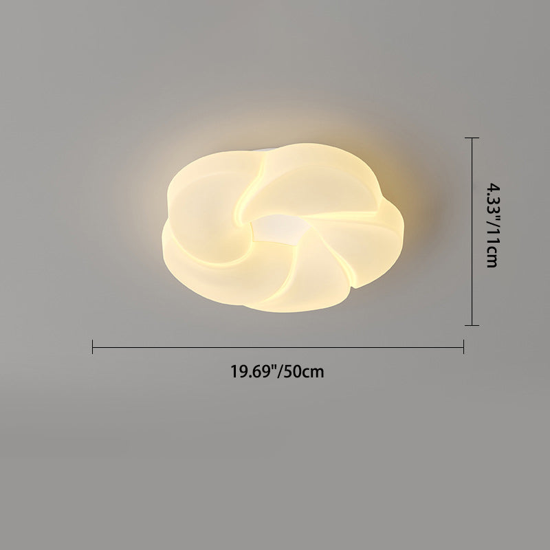 Moderne unbedeutende Deckenleuchte aus PE-Plätzchen-Wolken-Form-Eisen-LED für Schlafzimmer 