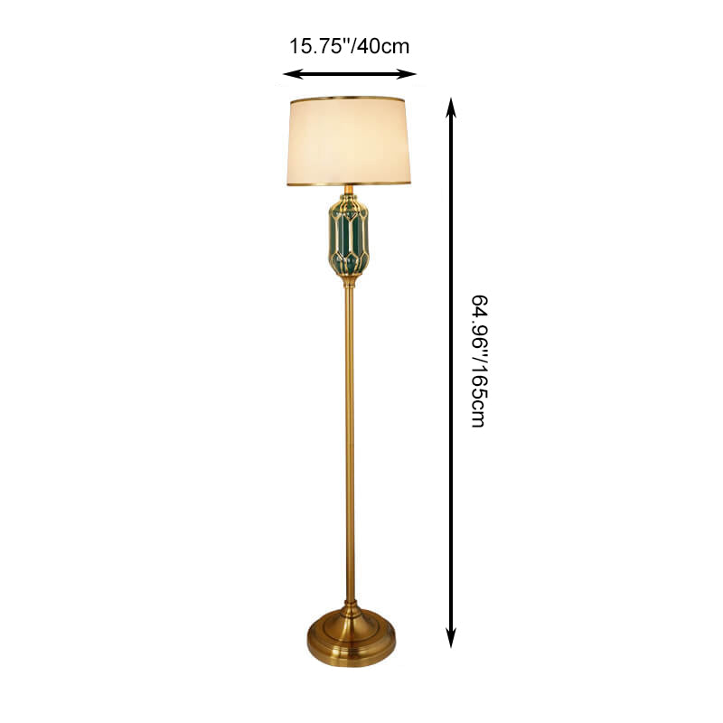 Lámpara de pie moderna vertical de cerámica con 1 luz 