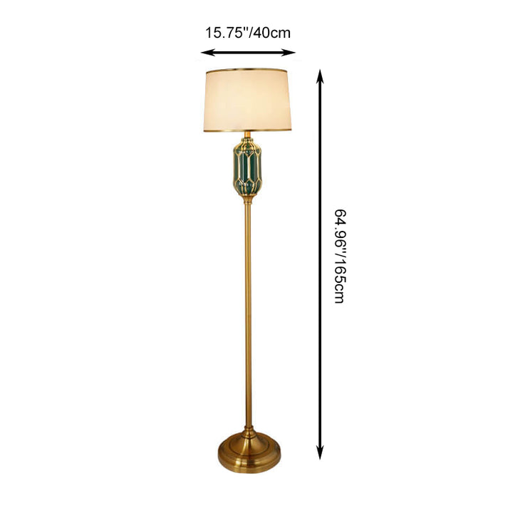 Lámpara de pie moderna vertical de cerámica con 1 luz 