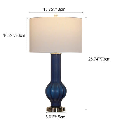European Modern Minimalist Vase Base Glass 1-Light Table Lamp