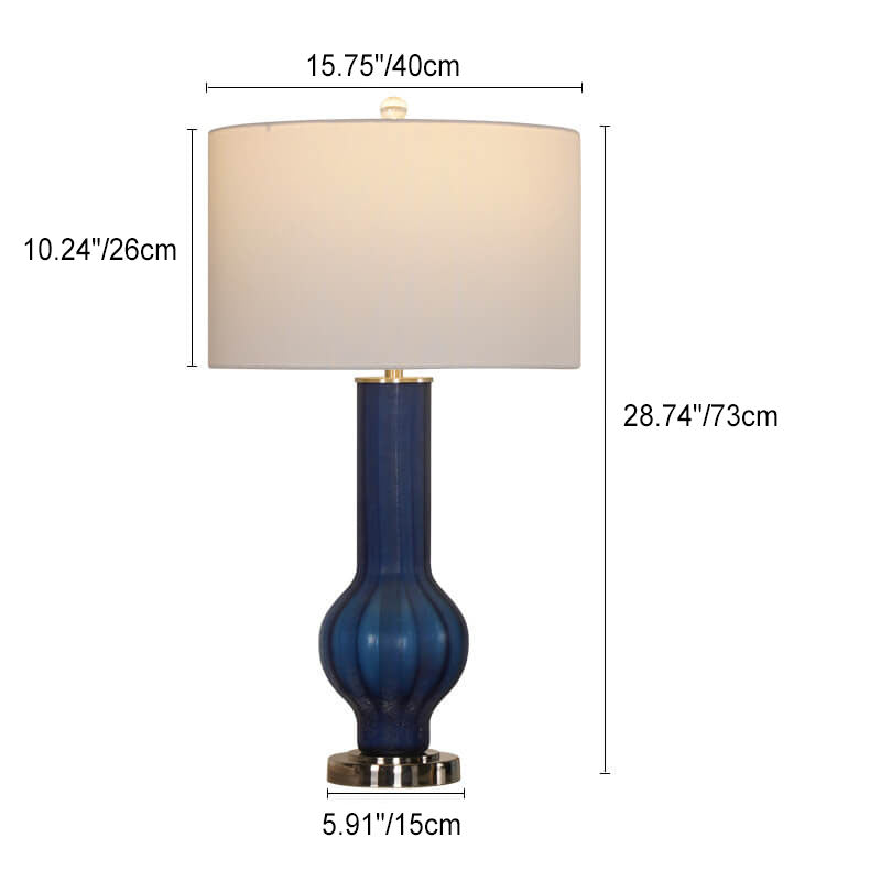 European Modern Minimalist Vase Base Glass 1-Light Table Lamp