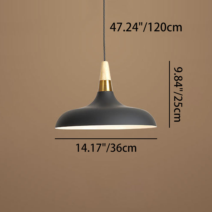 Contemporary Nordic Dome Iron Colorful 1-Light Single Pendant Light For Living Room