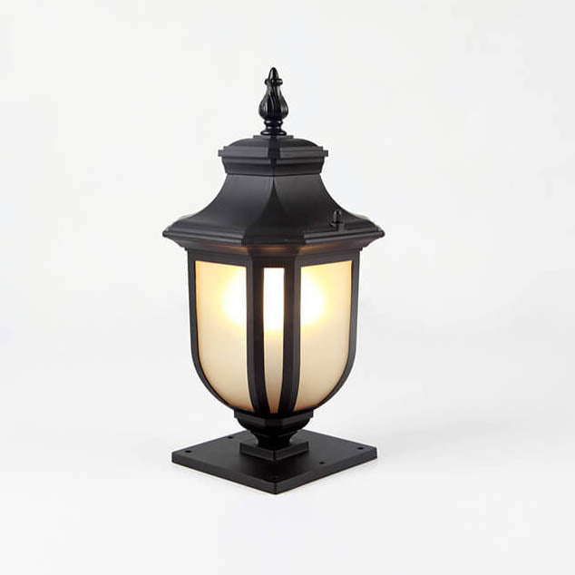 Traditional European Glass Aluminum Cage 1-Light Outdoor Waterproof Landscape Light For Outdoor