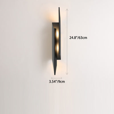 Lámpara Aplique de Pared de 2 Luces de Hierro Triangular Rectangular Minimalista Moderna para Dormitorio 