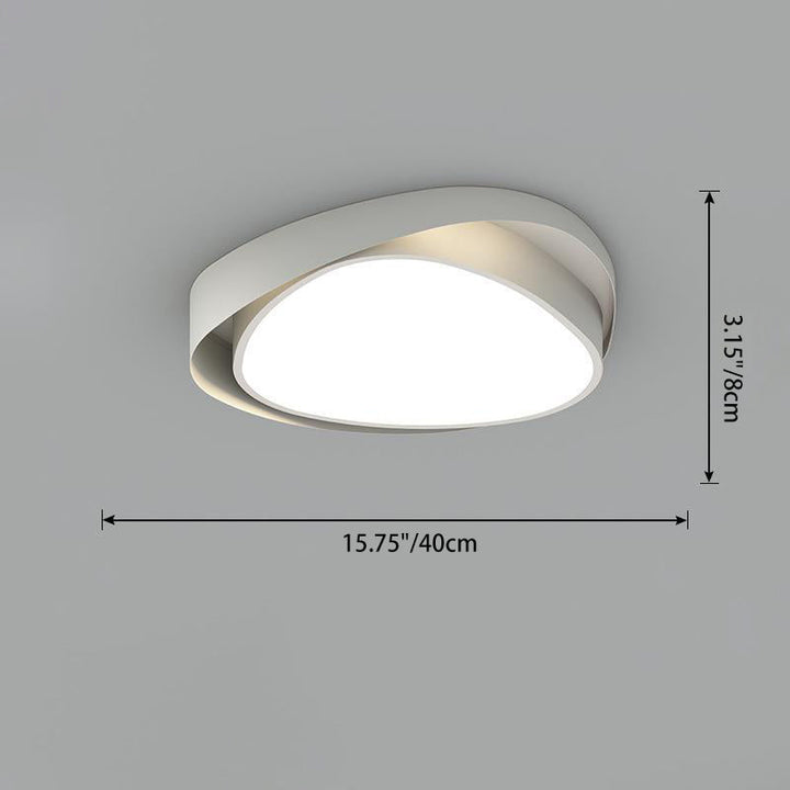 Zeitgenössische Einfachheit Eisen Acryl Runde Schatten LED Unterputz Deckenleuchte Für Schlafzimmer 