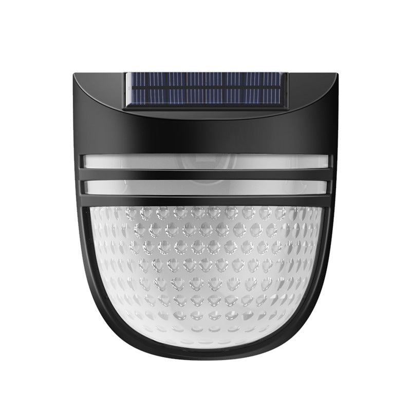 مصباح حائط LED عصري بسيط مقاوم للماء يعمل بالطاقة الشمسية مصنوع من ABS وPC بتصميم خلية نحل بيضاوي للاستخدام في الفناء الخارجي 