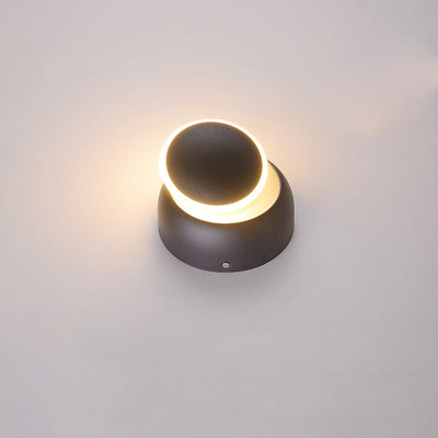 Moderne unbedeutende runde drehbare Aluminium-PC-LED-Wandleuchterlampe für Schlafzimmer