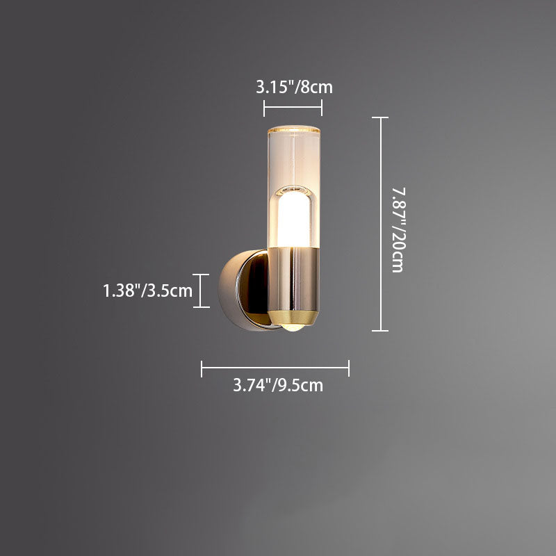 مصباح حائط LED بأسطوانة من الحديد والألمنيوم العصري للنوم 