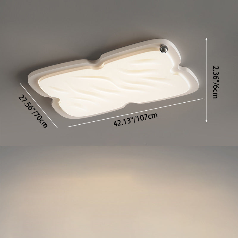 Moderne nordische Creme Biskuit PVC Schatten Hardware LED Unterputz Deckenleuchte für Schlafzimmer 