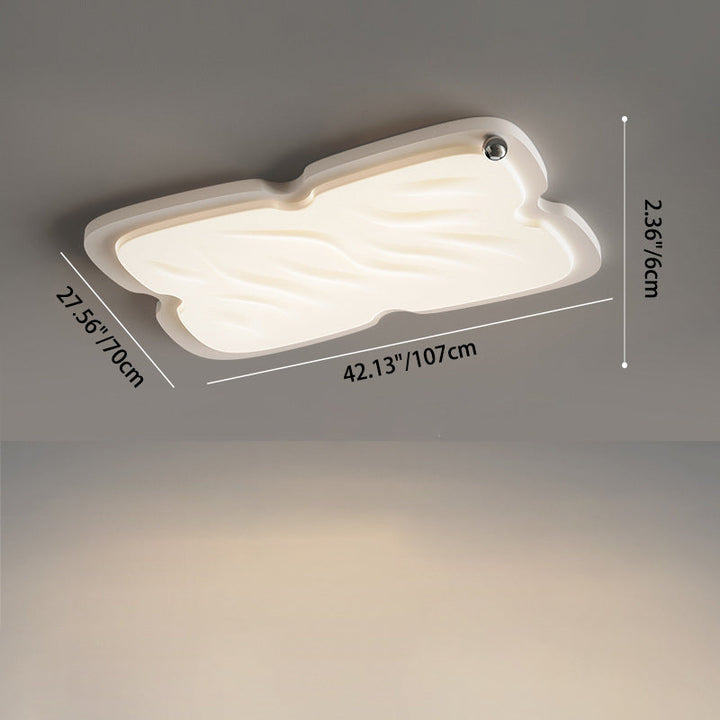 Moderne nordische Creme Biskuit PVC Schatten Hardware LED Unterputz Deckenleuchte für Schlafzimmer 