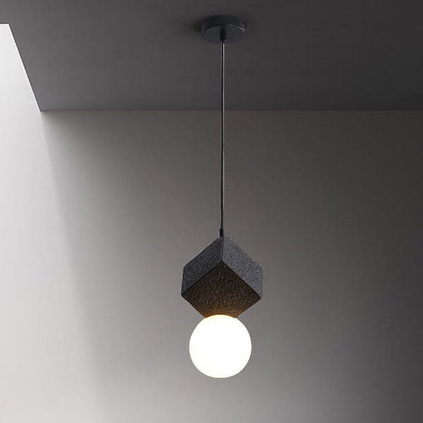 Nordischer minimalistischer einfarbiger Harz 1-Licht Pendelleuchte 