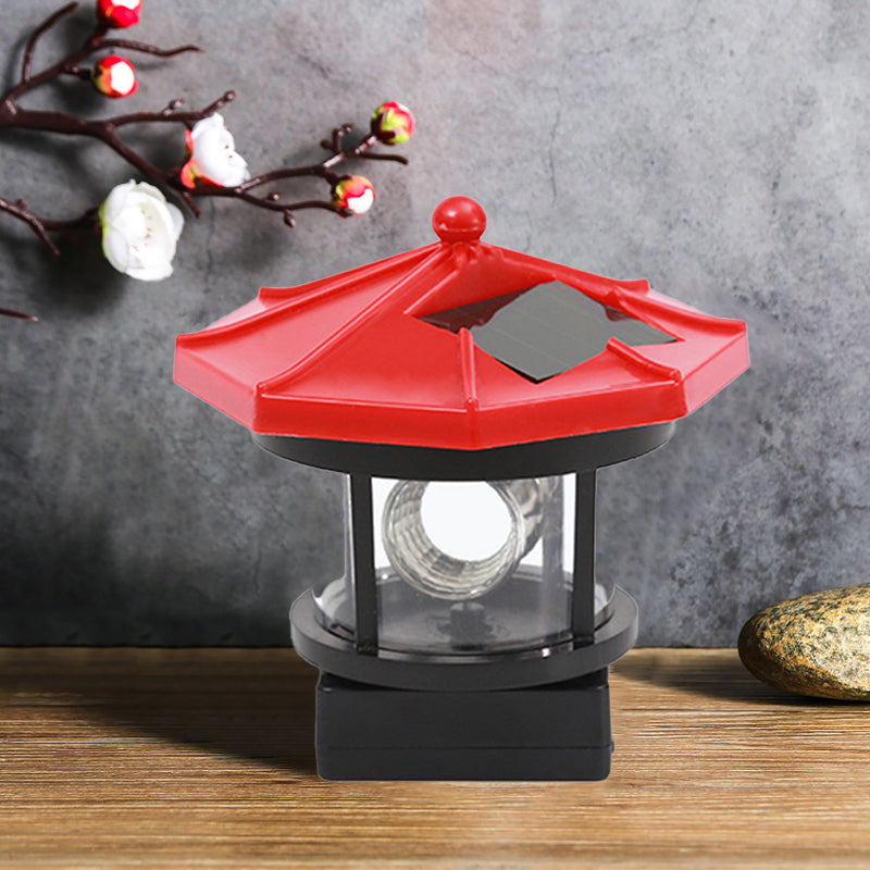 Phare LED ABS PP étanche solaire de simplicité moderne, éclairage paysager, lumière extérieure pour Patio extérieur 