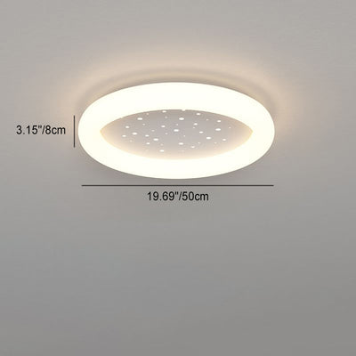 Moderne Einfachheit Eisen Acryl Runde Starry Sky LED Unterputz Deckenleuchte für Schlafzimmer 