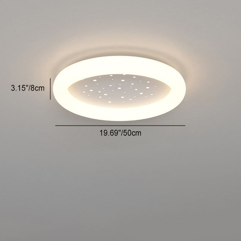 Moderne Einfachheit Eisen Acryl Runde Starry Sky LED Unterputz Deckenleuchte für Schlafzimmer 