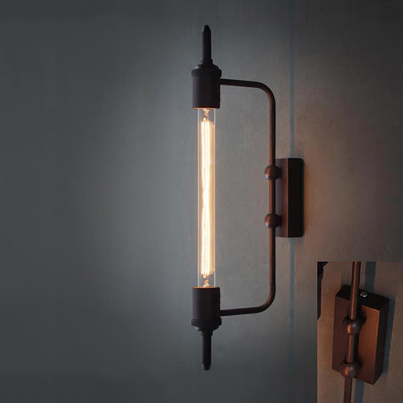 Traditional Vintage Steam Tube Iron 1-Light Wall Sconce Lamp For Living Room